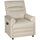 Poltrona Reclinabile con Riscaldamento, 8 Punti Massaggio e 5 Modalità 82x99x106 cm in Tessuto Effetto Velluto Beige