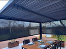 Pergola da Giardino 3,6x3 m in Alluminio con Tende Laterali Grigio Antracite