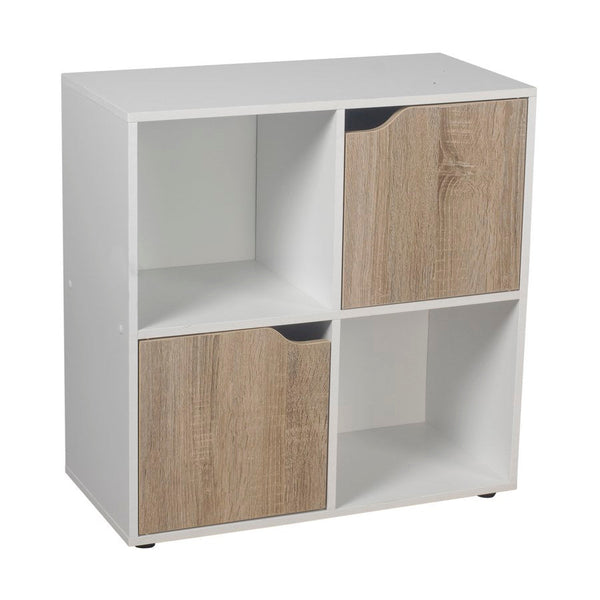acquista Libreria Mobiletto 4 Scomparti 59.6x29x61.3 cm in Legno MDF Bianco