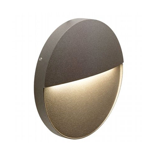 sconto Faretto Segnapassi a Semi Incasso da Esterno a LED Grande Sovil Geo Round Marrone