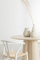 Tavolo Rotondo Fisso Ø 120x77 cm Caffè White in Legno