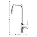 Rubinetto Cucina Miscelatore Monocomando Lavello in Ottone Lento  Cromato