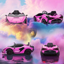 Macchina Elettrica per Bambini 12V con Licenza Lamborghini Sian FKP 37 Rosa