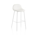 Set 2 Sgabelli 42x43x91,5 cm in Similpelle Bianco