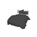 Copripiumino Matrimoniale con Sacco e Federe in Raso di Poliestere Nero