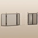 Parascintille con Antine 96x1,3x56 cm in Metallo Nero  