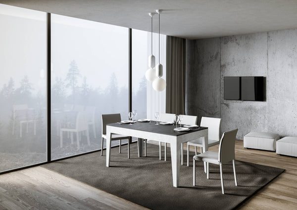 acquista Tavolo Allungabile 160-220x90x77 cm Cico Mix Antracite Spatolato