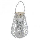 Lanterna Lauriane   in Vimini Bianco