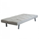 Divano Letto Aaron 178x80x71 cm in Tessuto Grigio chiaro