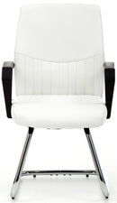 Sedia da Ufficio Visitatori in Similpelle Sake Fissa Bianca