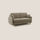 Divano Letto 2 Posti 160x94x97 cm in Tessuto Marrone