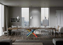 Tavolo Allungabile 120/380x90 cm Volantis Noce Gambe Multicolore 4/B      
