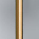 Lampada da Terra con Paralume E27 in Metallo Oro e Bianco