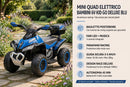 Mini Quad Elettrico per Bambini 6V Kid Go Deluxe Blu