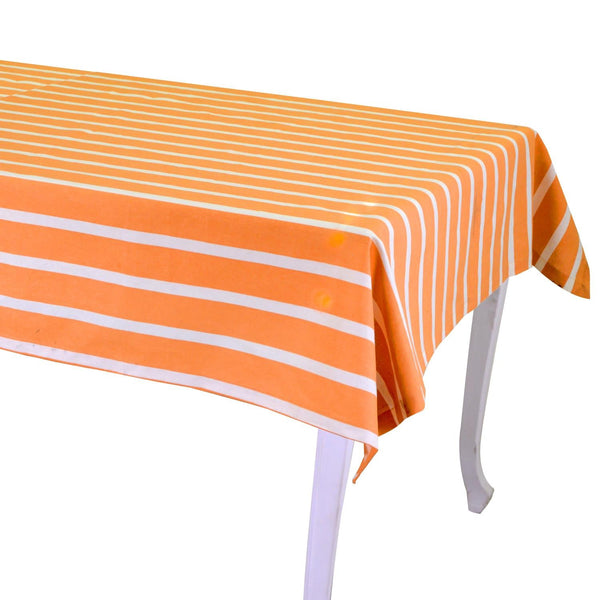 Tovaglia Rettangolare 140x240 cm in Cotone 180 GSM Pop Righe Arancione prezzo