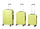 Set 3 Valigie Trolley Rigido 4 Ruote con Combinazione in ABS Ravizzoni Amalfi Verde Lime