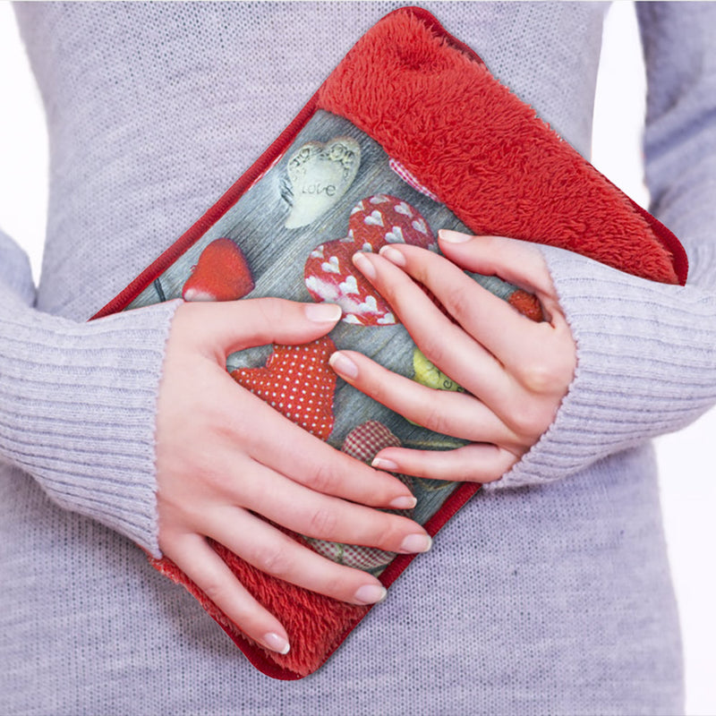 Borsa Acqua Calda Elettrica Scaldamani Ricaricabile Rosso