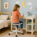 Sedia da Ufficio Poltrona da Studio Girevole Ergonomica con Ruote in PP e Schiuma Trasparente e Bianco      