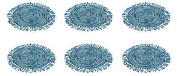 Set 6 Tovagliette Ø46x0,3 cm in Poliestere Villa d'Este Home Tivoli Terra sconto