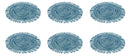 Set 6 Tovagliette Ø46x0,3 cm in Poliestere Villa d'Este Home Tivoli Terra