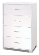 Mobile 4 Cassetti 70x112x41 cm Bianco Fiammato