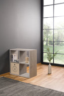 Libreria Quadrata con 4 Vani 77x33x77 cm Fumer Quadra-4B Cemento