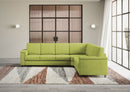 Divano Angolare 6 Posti 286x226x85 cm Marrak in Tessuto Verde
