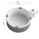 Vasca Idromassaggio Spa Denver Smontabile Trasportabile con Wifi per 6 Persone 182x182x70 cm in Materiale Plastico Grigio
