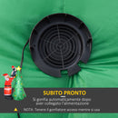 Babbo Natale Gonfiabile H184 cm con Albero e Pinguino