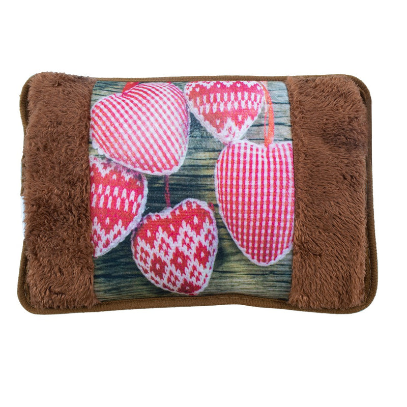 Borsa Acqua Calda Elettrica Scaldamani Ricaricabile Marrone