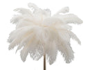 Lampada da Terra Palm Bianca Ø55x160 cm in Ferro e Plastica Oro e Bianco      