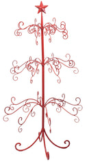 Albero di Natale in Metallo Ø58x105,5cm Rosso