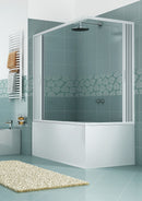 Sopravasca Paratia 2 Lati 2 Ante a Soffietto Apertura Angolare In PVC H150 Caldoni Komet