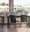Sedia da Giardino Virginia 47x59x86 h cm in Wicker Marrone