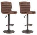 Set 2 Sgabelli Bar 41x50x94,5/115,5h cm Connor Marrone Vintage