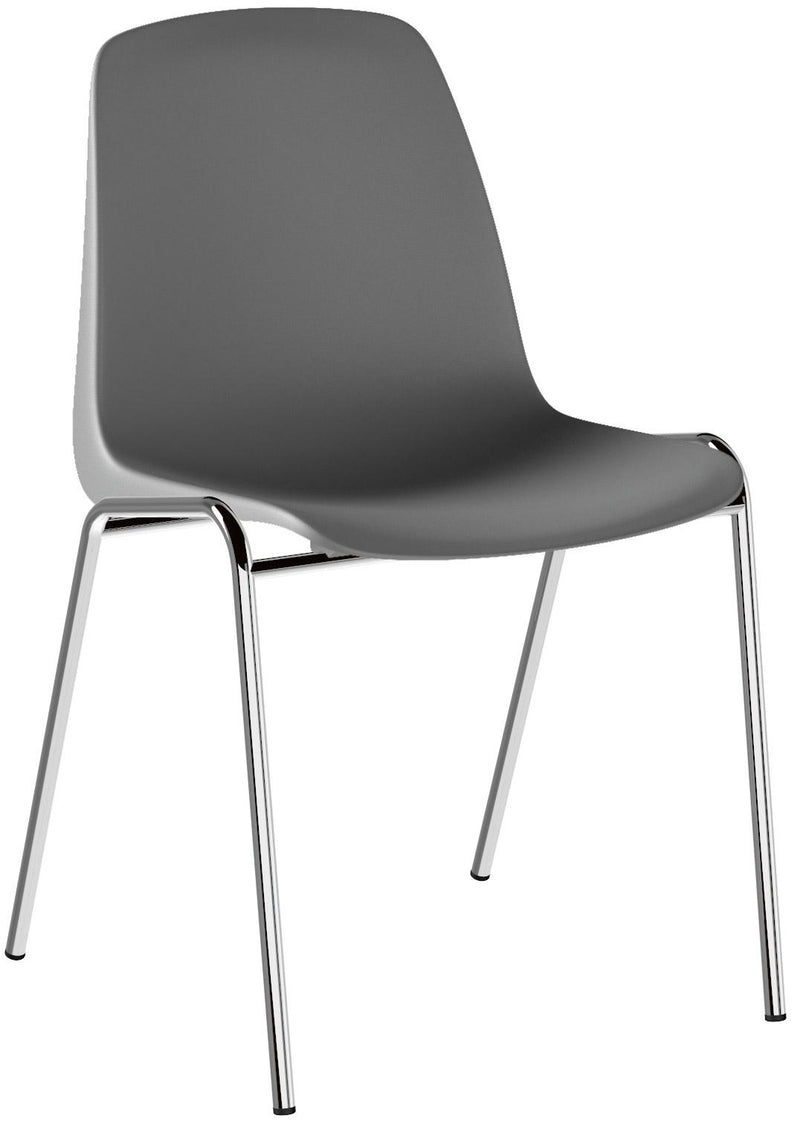 Sedia Poltrona Attesa da Ufficio in Polipropilene Tosini Verona Grigio Chiaro