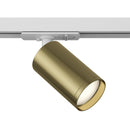 Faretto per Sistema Illuminazione Binario 50W GU10 in Alluminio  Bianco e Ottone Lucido