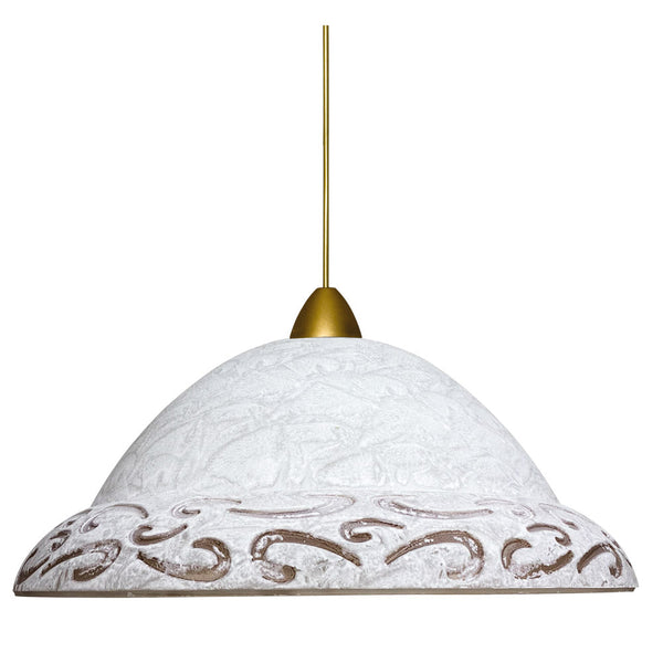 Sospensione D30 1xE27 Montatura Oro Vetro Screpolato Bianco Sfumato Ambra E-Energy Asia online