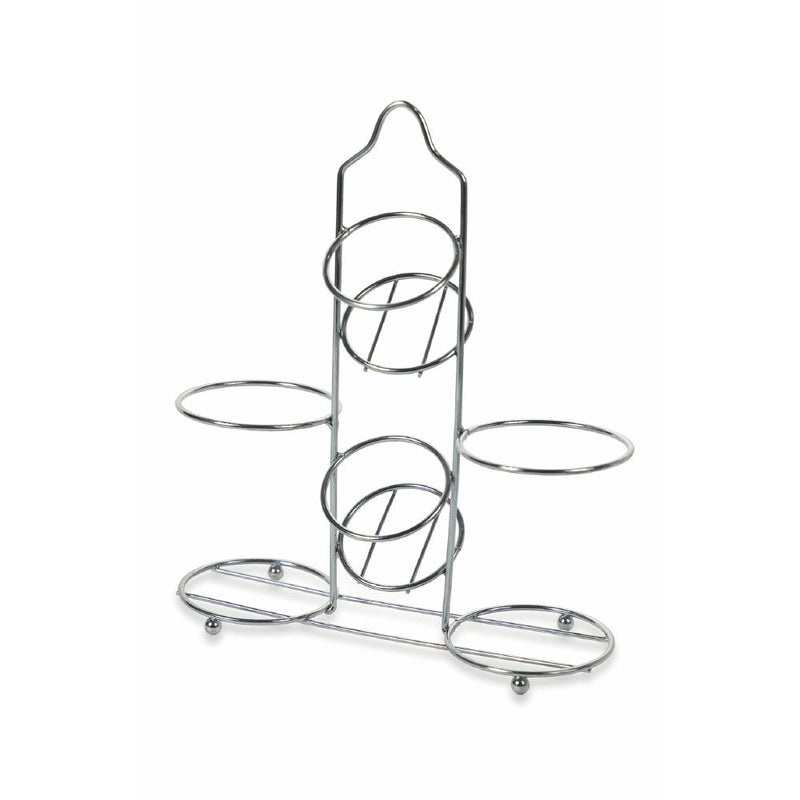 Menage Set Olio Aceto Sale e Pepe  in Vetro e Metallo VdE Tivoli 1996 con Stand