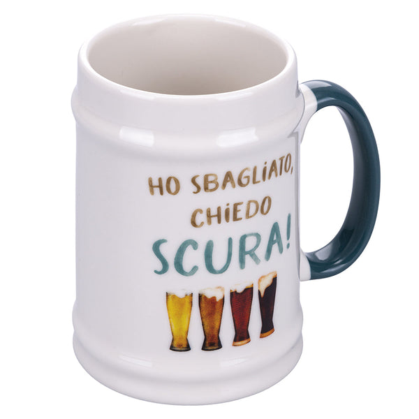 sconto Boccale Birra Ø8x13 cm in New Bone China VdE Tivoli 1996 Le Travisate Bianco