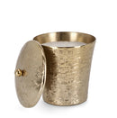 Candela con Coperchio Ø15x15 cm in Metallo Lathe To Oro