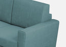 Divano Angolare 5 Posti 248x248x85 cm Yasel in Tessuto Petrolio