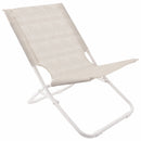 Set 3 Sedie Mare Spiaggine Pieghevoli in Acciaio Soriani Text Ecrù Melange