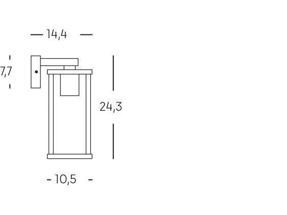 Applique in Basso da Esterno E27 in Alluminio Sovil Bianco
