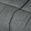 Divano 2 Posti 141,5x95x94,5 cm in Tessuto Grigio