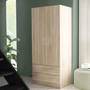 Armadio 2 Ante 80x52x180 h cm in Truciolare bilaminato Marrone