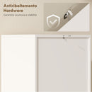 Armadio da Cucina Slim a 5 Ripiani con Spazio Interno Regolabile, in Legno, 40x35x180 cm, Bianco      
