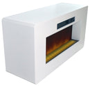 Camino Elettrico da Pavimento Effetto Fiamma 2000W CheminArte Meribel Bianco