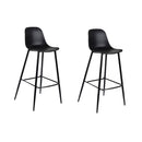 Set 2 Sgabelli 47,5x47xH91,5 cm in Polipropilene Frida Nero