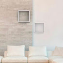 Set 2 Mensole Cubo da Parete Quadrato in Fibra di Legno Q-Bis Maxi Nero